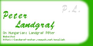 peter landgraf business card
