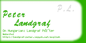 peter landgraf business card